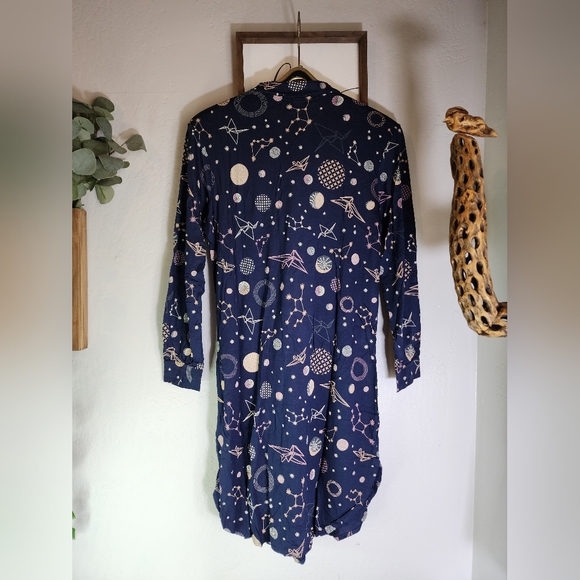 Hale Bob Constellation Pajama Shirt Dress Size XS - Picture 2 of 7
